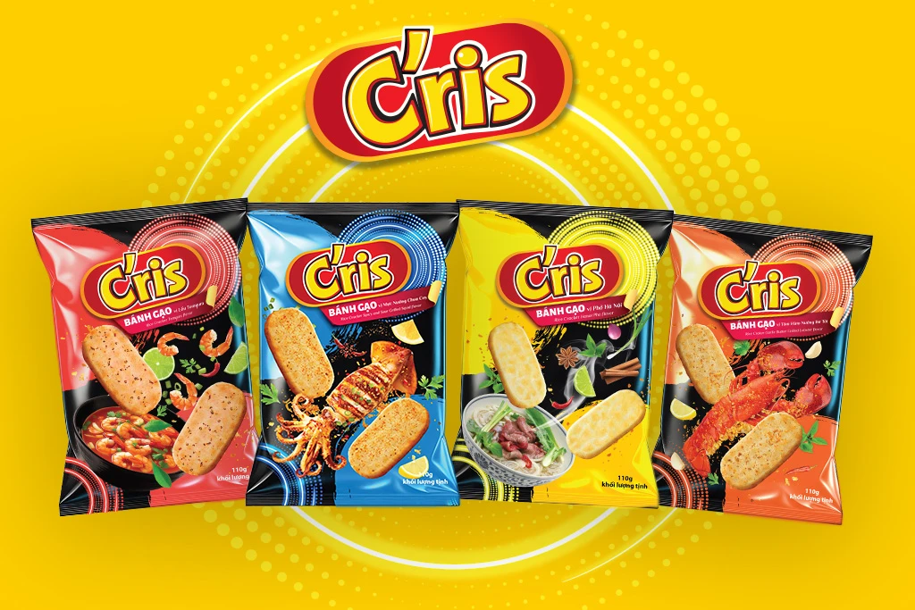 Thay đổi khẩu vị xế chiều: Chọn bánh gạo C’ris, bật mood liền tay